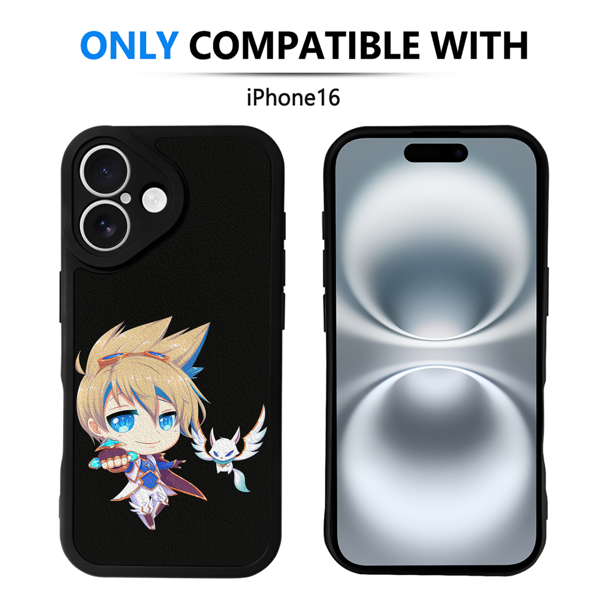（画像用） リーグ・オブ・レジェンド League of Legends LOL 【iPhone 16シリーズ対応】シリコンスマホケース（レザー調） 材質：シリコン